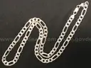 4 Sterling Silver Figaro Design Necklaces, 86.1 Grams