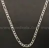 4 Sterling Silver Figaro Design Necklaces, 86.1 Grams