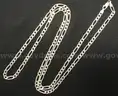 4 Sterling Silver Figaro Design Necklaces, 86.1 Grams