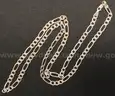4 Sterling Silver Figaro Design Necklaces, 86.1 Grams