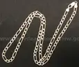 4 Sterling Silver Figaro Design Necklaces, 86.1 Grams