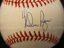 Nolan Ryan Autographed Rawlings Official Ball American League Ball Bobby Brown