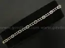 14K White Gold Diamond Linked Bracelet With Blue Stones, 16.1 Grams