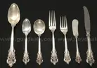 39 Pieces Of Wallace Silver Grande Baroque Flatware Set, 2221.5 Total Grams