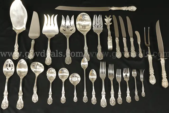 140 Pieces Of Sterling Francis I Flatware Set By Reed And Barton, 8,242.2 Grams