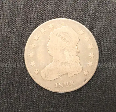 Graded 1828 U.S. Silver Capped Bust Quarter