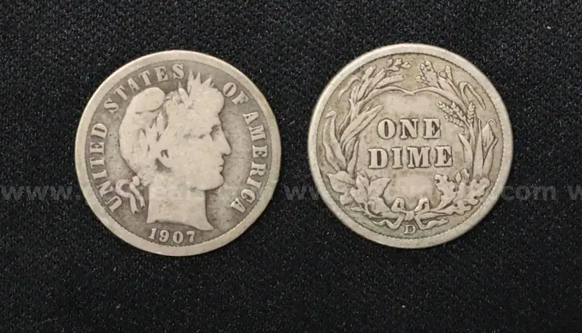 59 U.S. Silver Barber Dime Coins