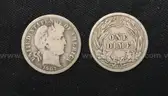 59 U.S. Silver Barber Dime Coins
