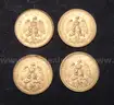4 - 1945 Gold Mexico Dos Pesos Coins, 6.8 Total Grams Weighed