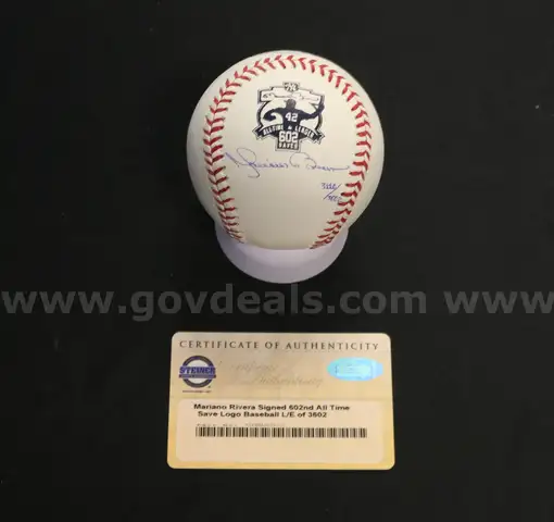 Mariano Rivera Autographed Limited Edition Baseball with Steiner COA