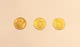 3 Assorted Date Mexico Dos Y Medio Pesos Gold Coins, 6.3 Grams