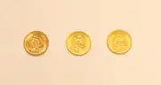3 Assorted Date Mexico Dos Y Medio Pesos Gold Coins, 6.3 Grams