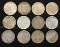24 Assorted U.S. Silver Peace Dollar Coins