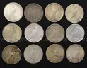 24 Assorted U.S. Silver Peace Dollar Coins
