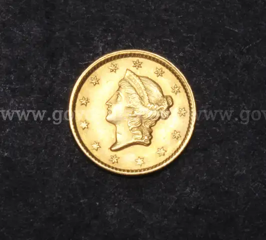 1853 U.S. Gold $1 Coin, 1.5 Grams