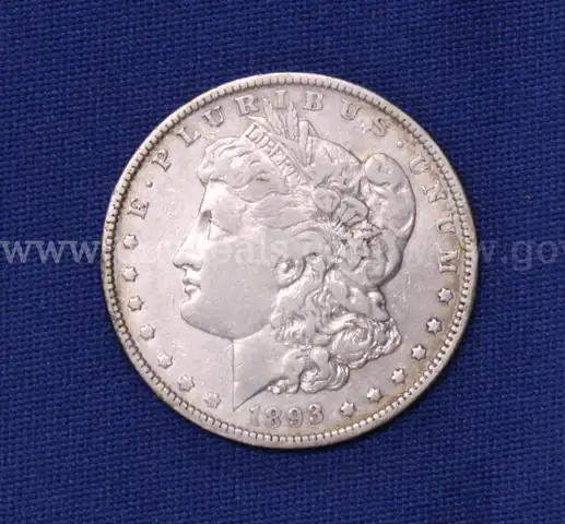Graded U.S. 1893-O Silver Morgan Dollar Coin