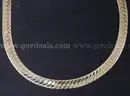 14K Yellow Gold Herringbone Design Necklace, 53.2 Grams