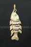 18k Yellow Gold and Enamel Fish Pendant, 3.9 Grams