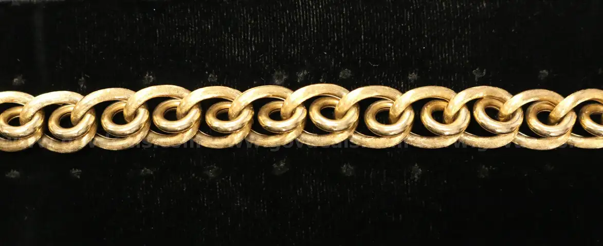 14k Yellow Gold Custom Link Design Bracelet, 31.7 Grams