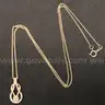 Gold-Plated Silver Cable Link Necklace with Diamond Pendant, 3.4 Grams