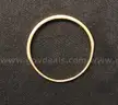 14K Yellow Gold Reeded Design Thin Band with Diamonds, 3.8 Grams