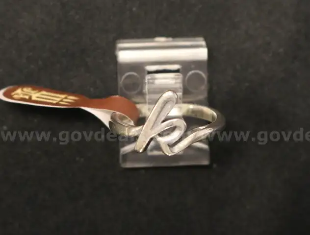 James Avery Sterling Silver Script Initial &#x22;k&#x22; Ring, 2.7 Grams