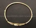 10k Yellow Gold Bangle Bracelet with Blue Stone, 12.8 Grams