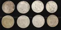 25 Assorted U.S. Silver Peace Dollar Coins