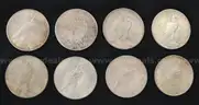 25 Assorted U.S. Silver Peace Dollar Coins