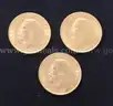 3 Assorted Date British George V Gold Sovereign Coins, 23.9 Grams Total