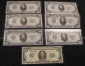1- 1928A U.S. $100 Note and 6- 1934 U.S. $20 Notes, Some in Sequence