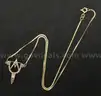14K Yellow Gold Necklace With Sterling Silver Spur Design Pendant, 6.2 Grams