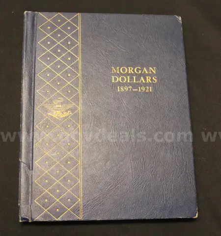 27 U.S. Silver Morgan Dollar Coins In Whitman Blue Book, Some Graded