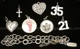 Sterling Silver James Avery Forged Link Charm Bracelet With 7 Charms, 25.4 Grams