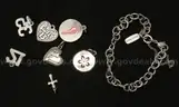 Sterling Silver James Avery Forged Link Charm Bracelet With 7 Charms, 25.4 Grams