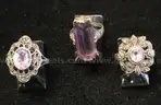 11 Assorted Sterling Silver Fashion Rings With Colored Stones, 68.5 Grams