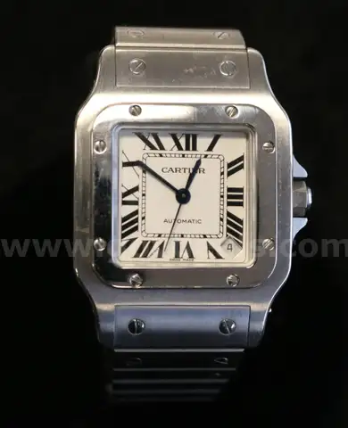 Men's Cartier Stainless Steel Santos de Cartier Galbee XL Wrist Watch