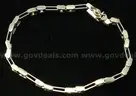 14k Yellow and White Gold Track Link Style Bracelet, 18.3 Grams