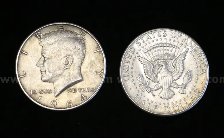 158- 1964 U.S. Silver Kennedy Half Dollar Coins