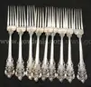 32 Pieces of Wallace Sterling Silver Grande Baroque Flatware, 1893.3 Grams