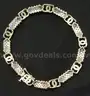 14k Yellow Gold Cluster Style Diamond Bracelet, 15.4 Grams