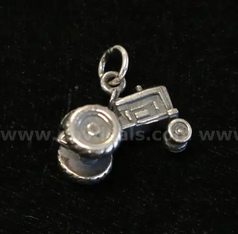 Retired James Avery Sterling Silver Tractor Charm, 5.7 Grams