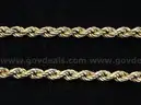 18k Yellow Gold Rope Chain Necklace, 23.7 Grams