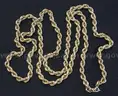 18k Yellow Gold Rope Chain Necklace, 23.7 Grams
