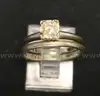 14K White Gold 2 Piece Diamond Wedding Set, 4.8 Grams