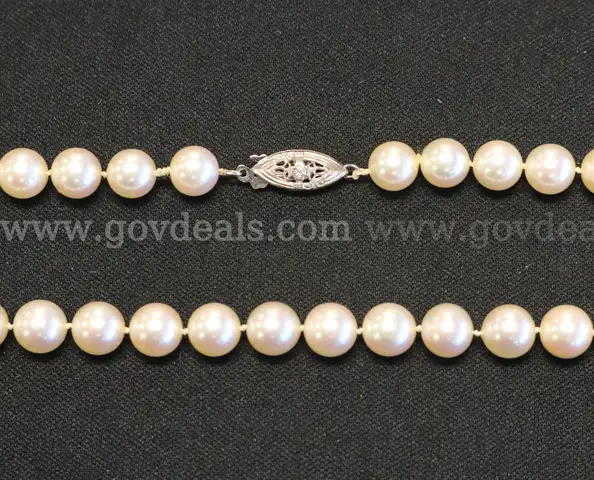Strand Of Pearls With 14K White Gold Clasp