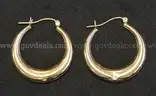10K Yellow Gold Hoop Design Earrings, 2.6 Grams