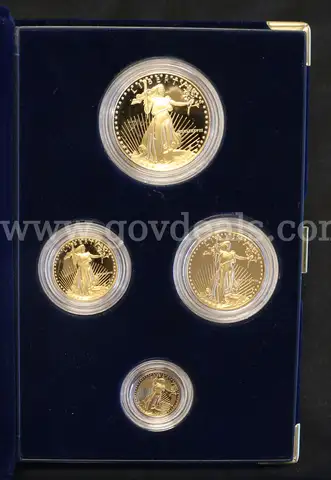 1988 4-Coin Proof American Gold Eagle Set