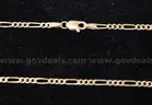 18k Yellow Gold Figaro Design Necklace, 7.1 Grams