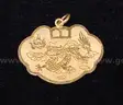 23k Yellow Gold Chinese Dragon Pendant, 3.7 Grams